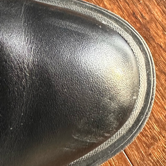 Marc Fisher Ltd Women Paralee Black Leather Ankle Boot Zip Lug Sole 10 - Picture 15 of 15